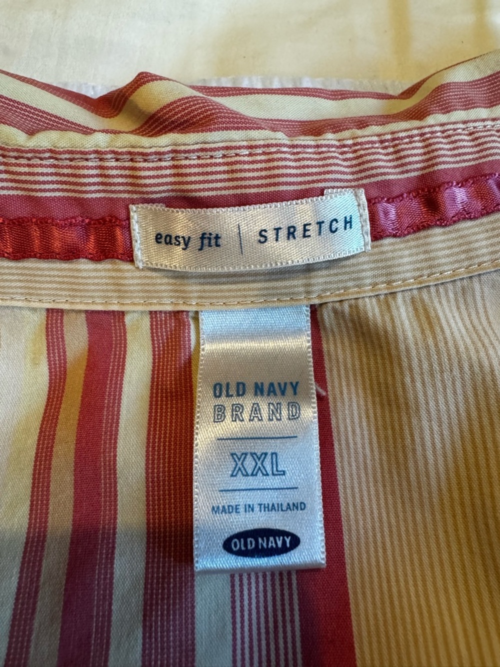 Old Navy Red and Cream Striped Shirt